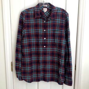 J. Crew Madras Boyfit popover S
